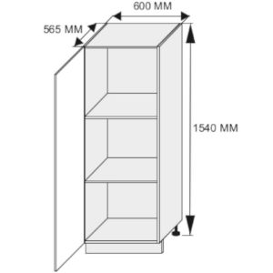 Obrazek Szafka kuchenna Emporium d5d/60/154 grey stone/kor.biały