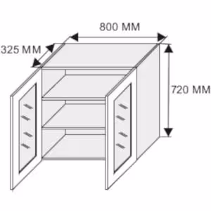 Obrazek Szafka kuchenna Emporium W3S/80 light grey stone/biały