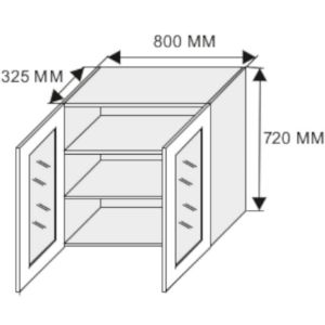 Obrazek Szafka kuchenna Emporium w3s/80 white/kor.biały