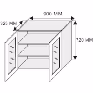 Obrazek Szafka kuchenna Emporium W3S/90 light grey stone/biały