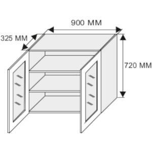 Obrazek Szafka kuchenna Emporium w3s/90 white/kor.biały