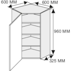 Obrazek Szafka kuchenna Emporium w4/10/60 white/kor.biały