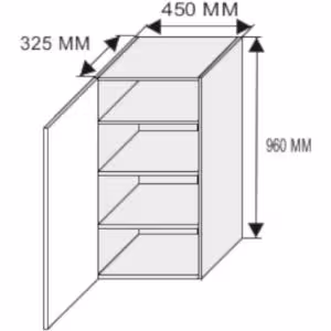Obrazek Szafka kuchenna Emporium W4/45 light grey stone/biały