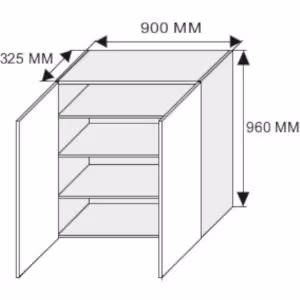 Obrazek Szafka kuchenna Emporium W4/90 light grey stone/biały