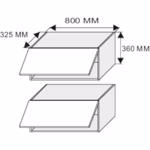Obrazek Szafka kuchenna Emporium W4B/80 hk aventos light grey stone/biały