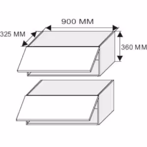 Obrazek Szafka kuchenna Emporium W4B/90 light grey stone/biały