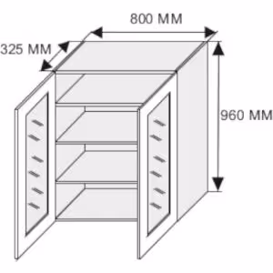 Obrazek Szafka kuchenna Emporium W4S/80 light grey stone/biały