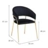 Obrazek Krzesło Lido 80171g czarny/złoty