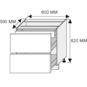 Obrazek  Szafka kuchenna D2E/80/1E Quantum vanilla mat/lava 
