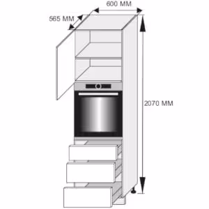 Obrazek  Szafka kuchenna D14RU/3M Quantum vanilla mat/lava 
