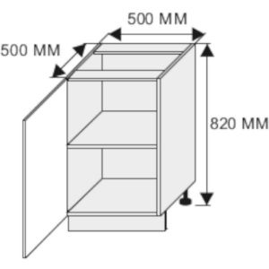 Obrazek  Szafka kuchenna D1D/50 Quantum vanilla mat/lava 
