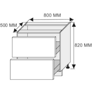 Obrazek  Szafka kuchenna D2M/80 Quantum vanilla mat/lava 