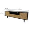 Obrazek Szafka RTV Vermont 140x46x47 black/wood