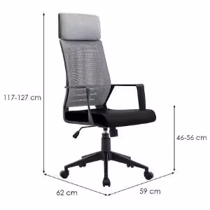 Obrazek Krzesło Obrotowe Norman Mlm-611610 czarny/szary