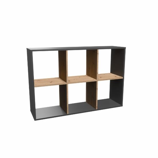 Obrazek Regał Carl 2 antracyt/dąb artisan