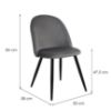 Obrazek Krzesło Rill 80107b-v8 szary/czarny