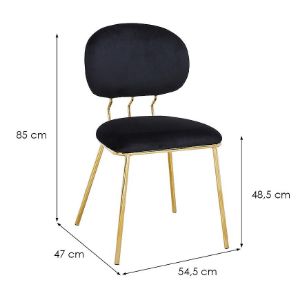 Obrazek Krzesło Glow 80362 czarny/złoty