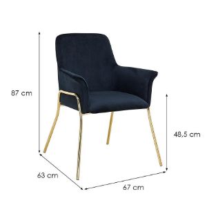 Obrazek Krzesło Nero 80363 czarny/złoty