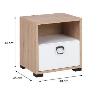 Obrazek  Szafka nocna Kevin 9 artisan/grafit/biały 