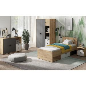 Obrazek  Szafka nocna Kevin 9 artisan/grafit/biały 