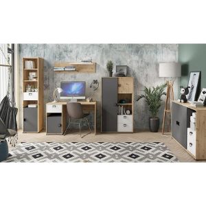 Obrazek  Szafka nocna Kevin 9 artisan/grafit/biały 