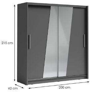 Obrazek Szafa Bergamo III szary grafit