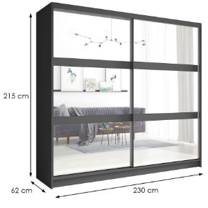 Obrazek Szafa Fino 12 szary grafit