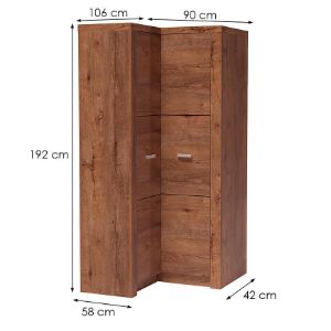 Obrazek  Szafa Narożna odbicie Indianapolis I14 Jesion Jasny 