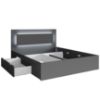 Obrazek Łóżko z szufladą 180x200 Fino 52 szary grafit