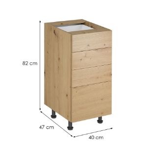 Obrazek  Szafka kuchenna Langen d40s4 push dąb artisan 