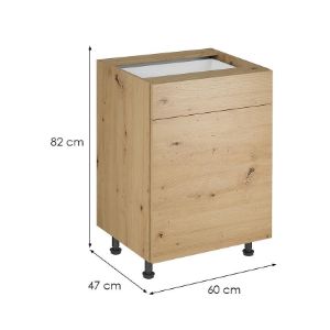 Obrazek  Szafka kuchenna Langen d60s1 push dąb artisan 