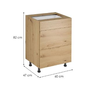 Obrazek  Szafka kuchenna Langen d60s3 push dąb artisan 