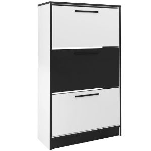 Obrazek Szafka na buty SZNB01 biały+czarny