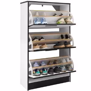 Obrazek Szafka na buty SZNB01 biały+czarny