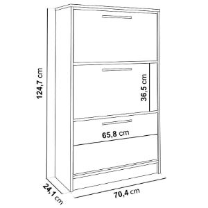 Obrazek Szafka na buty SZNB01 dąb craft złoty+czarny
