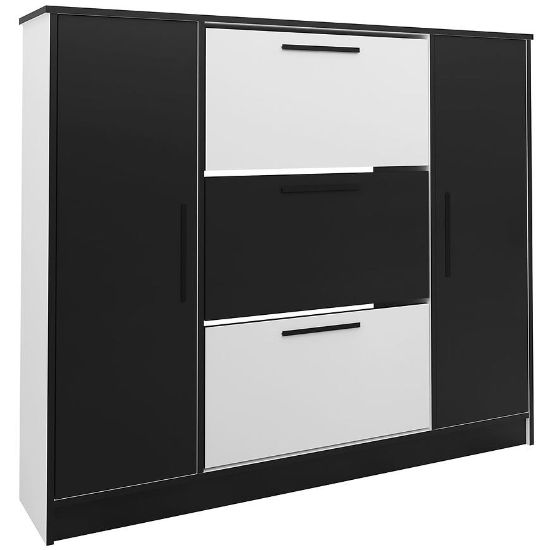 Obrazek Szafka na buty SZNB02D biały+czarny