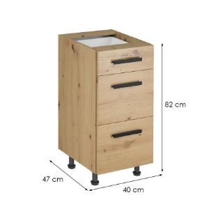 Obrazek  Szafka kuchenna Langen d40s3 uchwyt dąb artisan 