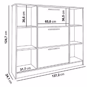 Obrazek Szafka na buty SZNB02D biały+czarny