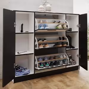 Obrazek Szafka na buty SZNB02D biały+czarny