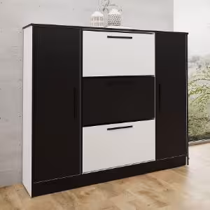 Obrazek Szafka na buty SZNB02D biały+czarny