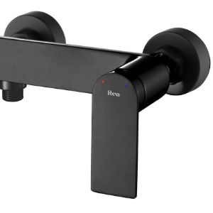 Obrazek Bateria natryskowa z zestawem wannowym Rea Storm czarna