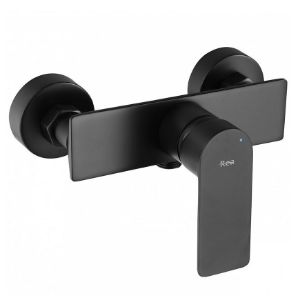 Obrazek Bateria natryskowa z zestawem wannowym Rea Urban czarna