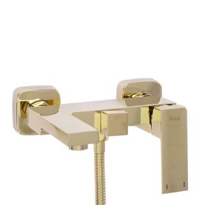 Obrazek Bateria wannowa z zestawem wannowym Rea Fenix złota