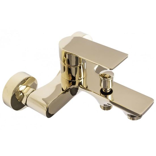 Obrazek Bateria wannowa z zestawem wannowym Rea Mayson złota