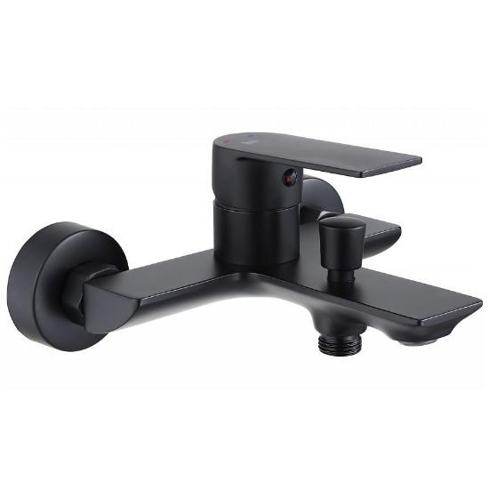 Obrazek Bateria wannowa z zestawem wannowym Rea Urban czarna