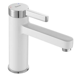 Obrazek Bateria umywalkowa Rea Polo biała chrom