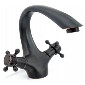 Obrazek Bateria umywalkowa Rea Retro czarna