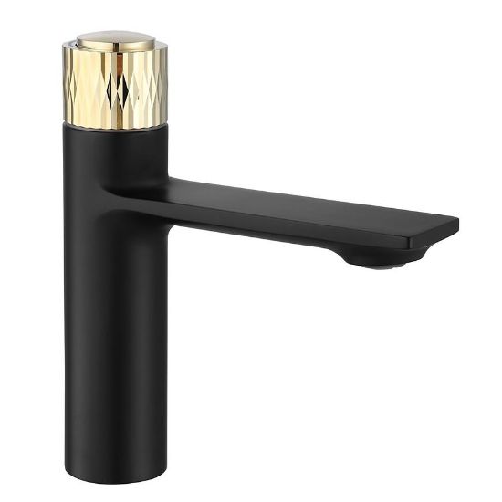 Obrazek Bateria umywalkowa Rea Storm czarno-złota