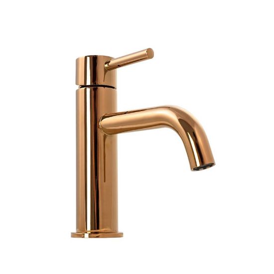 Obrazek Bateria umywalkowa Rea Lungo złoto różowe