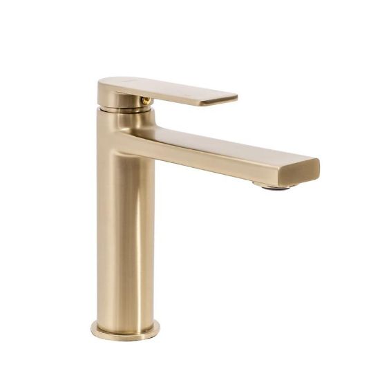 Obrazek Bateria umywalkowa Rea Verso złoto szczotkowane